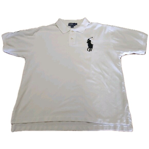 Ralph Lauren Other - Vtg Polo Ralph Lauren Big Pony Shirt Mens XL White Cotton Mesh Classic Fit 90s